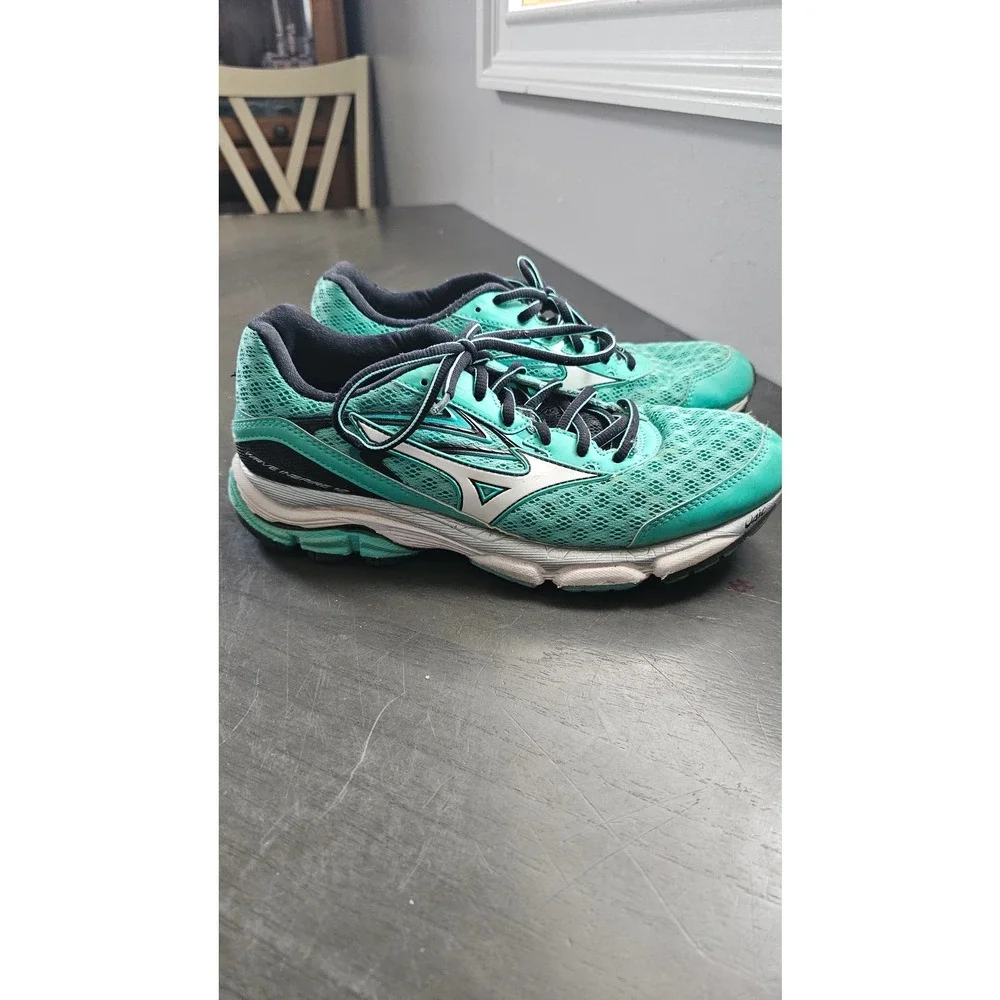 Mizuno Wave Inspire teal Blue‎ shoes size 9 - Picture 3 of 5
